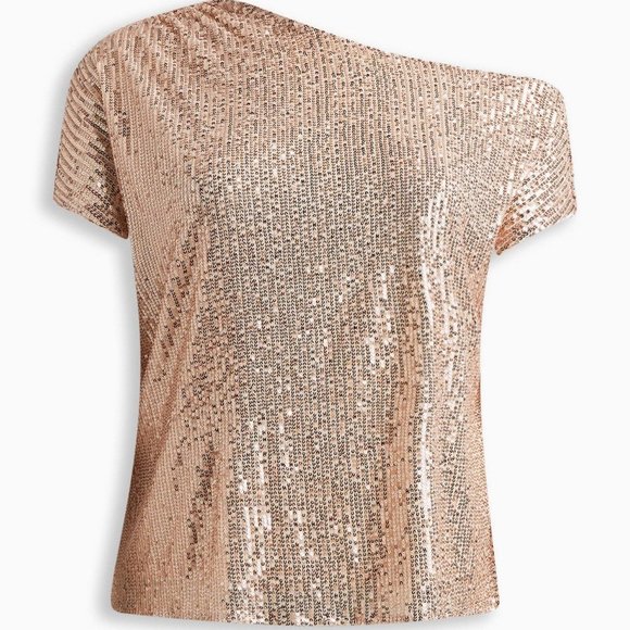 Torrid - Sequin Off The Shoulder Top in Gold - Picture 14 of 14